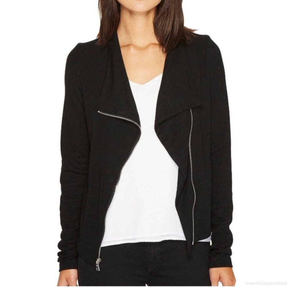 Karen Kane Black Moto Jacket Spring Coat